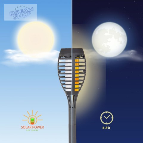 Pochodnia lampa solarna tańczące płomyki 12 led SMD szara- kpl 5szt Pochodnia lampa solarna tańczące płomyki 12 led SMD szara- kpl 5szt