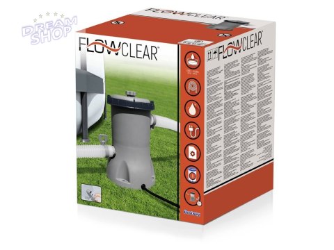 Bestway Pompa filtrująca do basenu wyd 2m3/h 58383 Bestway Pompa filtrująca do basenu wyd 2m3/h 58383