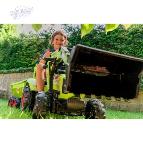 FALK Traktor CLAAS ARION z Przyczepą Maxi i Łyżką FALK Traktor CLAAS ARION z Przyczepą Maxi i Łyżką