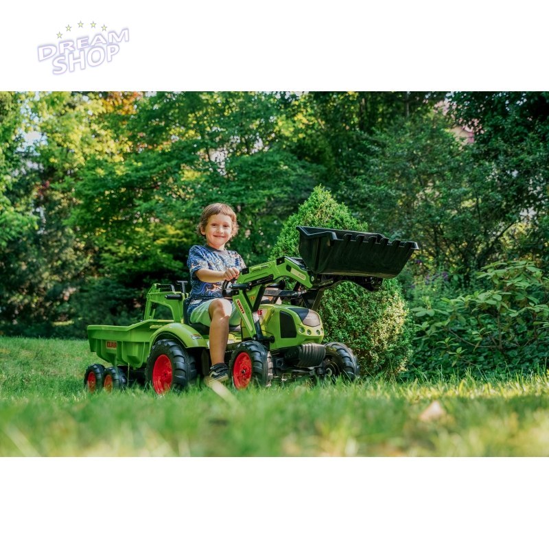 FALK Traktor CLAAS ARION z Przyczepą Maxi i Łyżką FALK Traktor CLAAS ARION z Przyczepą Maxi i Łyżką