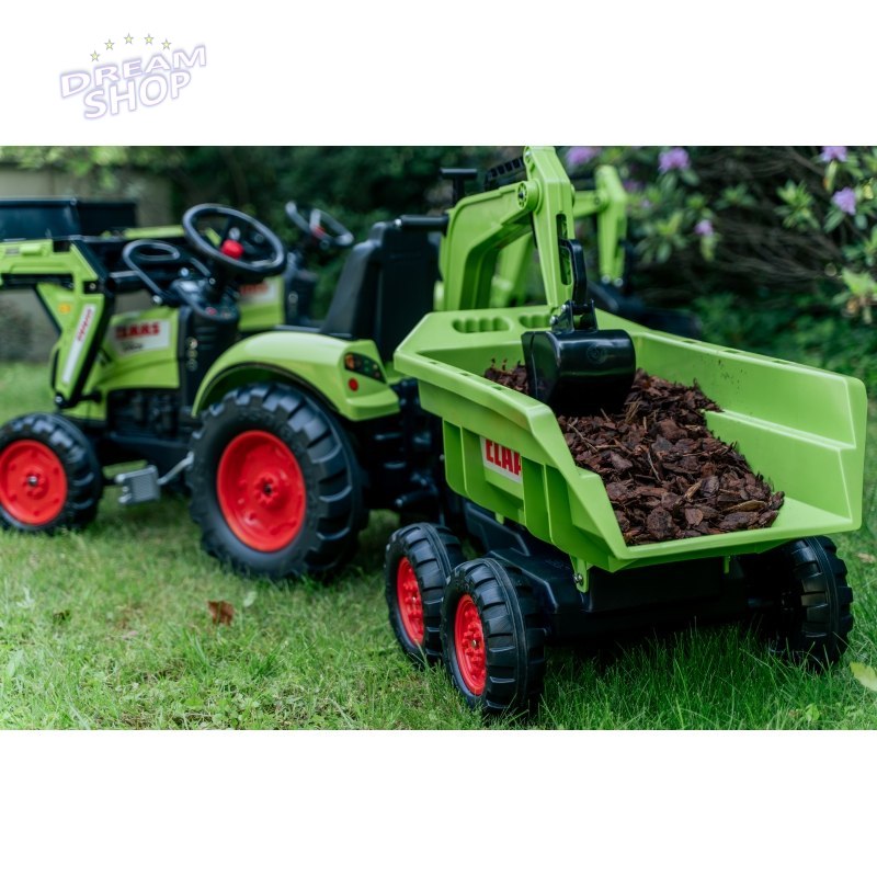 FALK Traktor CLAAS ARION z Przyczepą Maxi i Łyżką FALK Traktor CLAAS ARION z Przyczepą Maxi i Łyżką