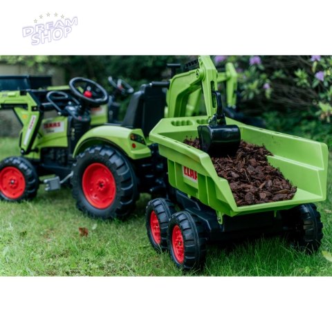 FALK Traktor CLAAS ARION z Przyczepą Maxi i Łyżką FALK Traktor CLAAS ARION z Przyczepą Maxi i Łyżką