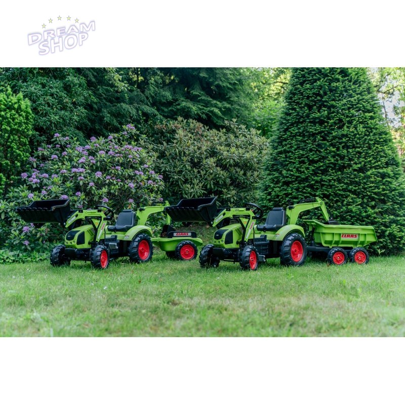 FALK Traktor CLAAS ARION z Przyczepą Maxi i Łyżką FALK Traktor CLAAS ARION z Przyczepą Maxi i Łyżką