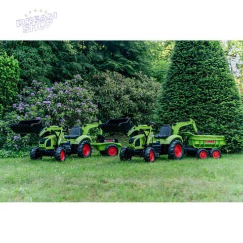 FALK Traktor CLAAS ARION z Przyczepą Maxi i Łyżką FALK Traktor CLAAS ARION z Przyczepą Maxi i Łyżką