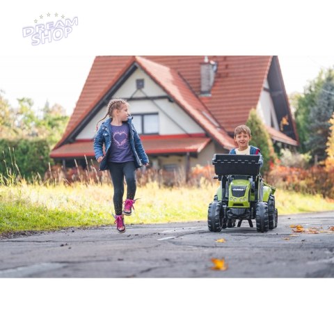FALK Traktor CLAAS na Pedały z Przyczepą, Łyżką i Spychaczem od 3 Lat FALK Traktor CLAAS na Pedały z Przyczepą, Łyżką i Spychaczem od 3 Lat