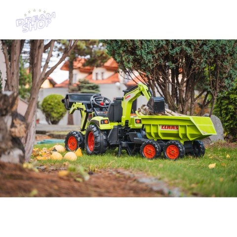 FALK Traktor CLAAS na Pedały z Przyczepą, Łyżką i Spychaczem od 3 Lat FALK Traktor CLAAS na Pedały z Przyczepą, Łyżką i Spychaczem od 3 Lat