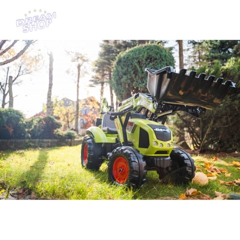 FALK Traktor CLAAS na Pedały z Przyczepą, Łyżką i Spychaczem od 3 Lat FALK Traktor CLAAS na Pedały z Przyczepą, Łyżką i Spychaczem od 3 Lat