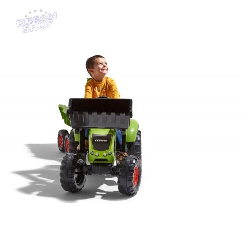 FALK Traktor CLAAS na Pedały z Przyczepą, Łyżką i Spychaczem od 3 Lat FALK Traktor CLAAS na Pedały z Przyczepą, Łyżką i Spychaczem od 3 Lat