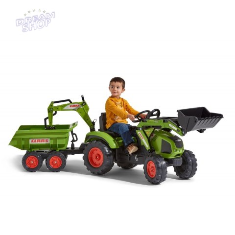 FALK Traktor CLAAS na Pedały z Przyczepą, Łyżką i Spychaczem od 3 Lat FALK Traktor CLAAS na Pedały z Przyczepą, Łyżką i Spychaczem od 3 Lat