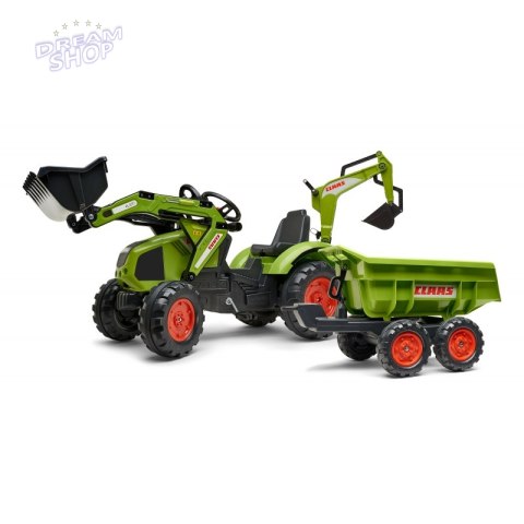 FALK Traktor CLAAS na Pedały z Przyczepą, Łyżką i Spychaczem od 3 Lat FALK Traktor CLAAS na Pedały z Przyczepą, Łyżką i Spychaczem od 3 Lat