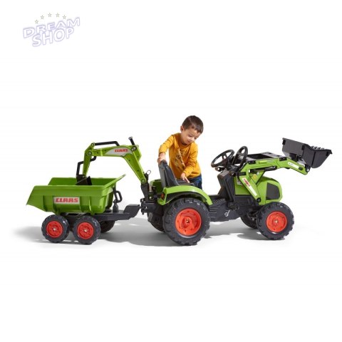 FALK Traktor CLAAS na Pedały z Przyczepą, Łyżką i Spychaczem od 3 Lat FALK Traktor CLAAS na Pedały z Przyczepą, Łyżką i Spychaczem od 3 Lat