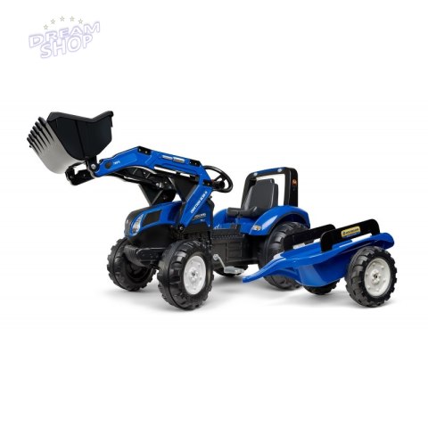 FALK Traktor New Holland na pedały z przyczepą i łyżką od 3 lat FALK Traktor New Holland na pedały z przyczepą i łyżką od 3 lat