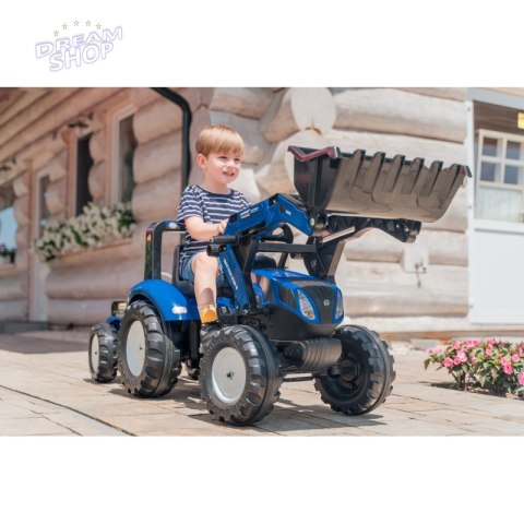 FALK Traktor New Holland na pedały z przyczepą i łyżką od 3 lat FALK Traktor New Holland na pedały z przyczepą i łyżką od 3 lat