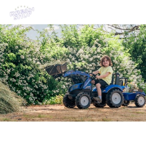 FALK Traktor New Holland na pedały z przyczepą i łyżką od 3 lat FALK Traktor New Holland na pedały z przyczepą i łyżką od 3 lat