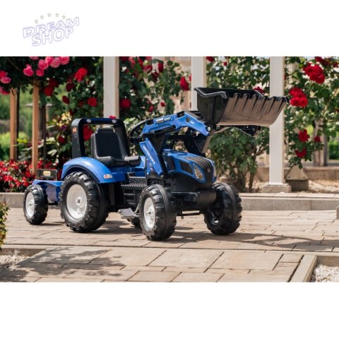 FALK Traktor New Holland na pedały z przyczepą i łyżką od 3 lat FALK Traktor New Holland na pedały z przyczepą i łyżką od 3 lat