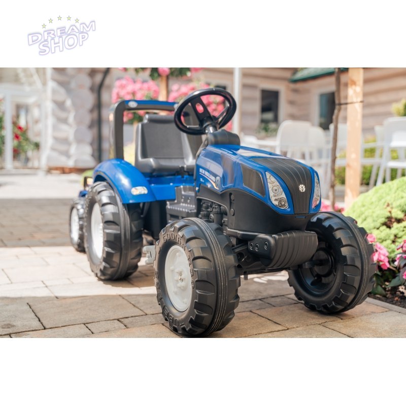 FALK Traktor na Pedały New Holland Duży z Przyczepką od 3 lat FALK Traktor na Pedały New Holland Duży z Przyczepką od 3 lat