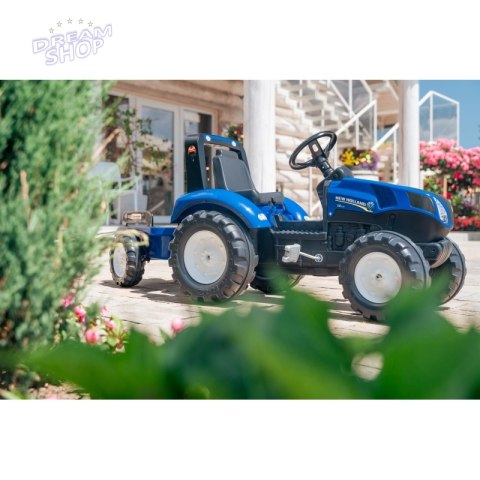 FALK Traktor na Pedały New Holland Duży z Przyczepką od 3 lat FALK Traktor na Pedały New Holland Duży z Przyczepką od 3 lat