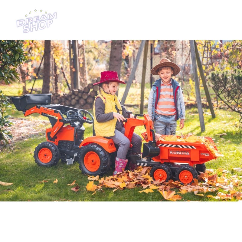 FALK Traktor z Przyczepą Maxi i Łyżką KUBOTA FALK Traktor z Przyczepą Maxi i Łyżką KUBOTA