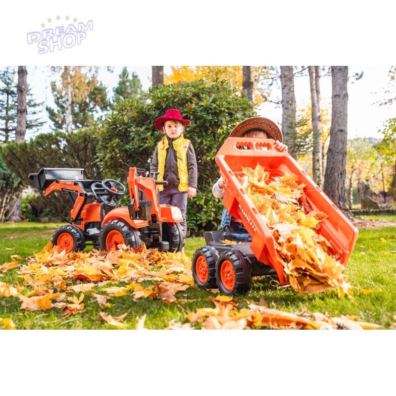 FALK Traktor z Przyczepą Maxi i Łyżką KUBOTA FALK Traktor z Przyczepą Maxi i Łyżką KUBOTA