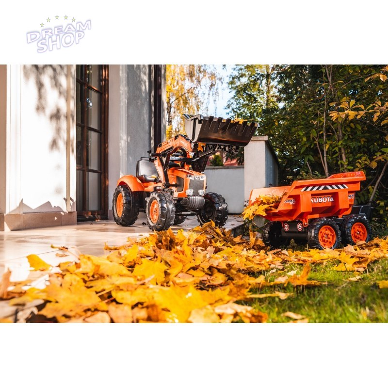 FALK Traktor z Przyczepą Maxi i Łyżką KUBOTA FALK Traktor z Przyczepą Maxi i Łyżką KUBOTA