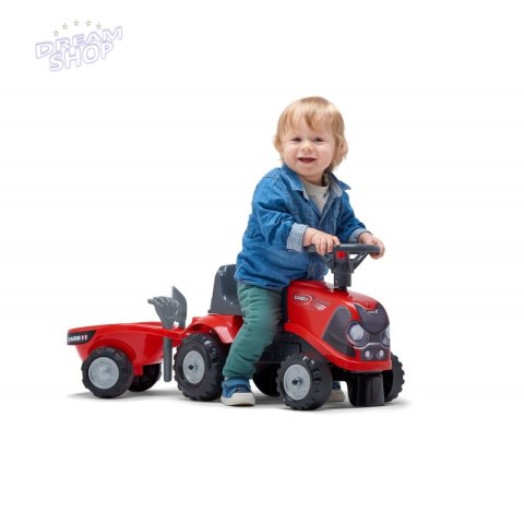 FALK Traktorek Baby Case IH Ride-On Czerwony z Przyczepką + akc. od 12 miesięcy FALK Traktorek Baby Case IH Ride-On Czerwony z Przyczepką + akc. od 12 miesięcy