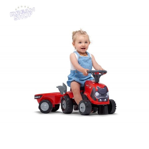 FALK Traktorek Baby Case IH Ride-On Czerwony z Przyczepką + akc. od 12 miesięcy FALK Traktorek Baby Case IH Ride-On Czerwony z Przyczepką + akc. od 12 miesięcy
