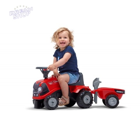 FALK Traktorek Baby Case IH Ride-On Czerwony z Przyczepką + akc. od 12 miesięcy FALK Traktorek Baby Case IH Ride-On Czerwony z Przyczepką + akc. od 12 miesięcy