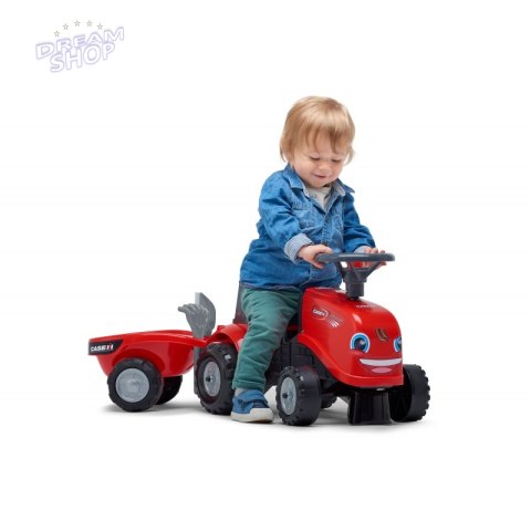 FALK Traktorek Baby Case IH Ride-On Czerwony z Przyczepką + akc. od 12 miesięcy FALK Traktorek Baby Case IH Ride-On Czerwony z Przyczepką + akc. od 12 miesięcy