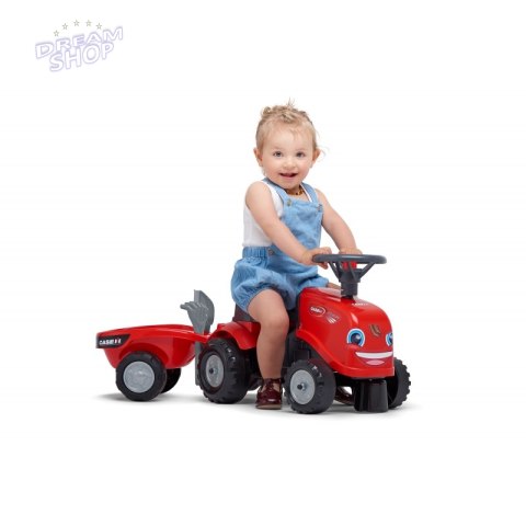 FALK Traktorek Baby Case IH Ride-On Czerwony z Przyczepką + akc. od 12 miesięcy FALK Traktorek Baby Case IH Ride-On Czerwony z Przyczepką + akc. od 12 miesięcy