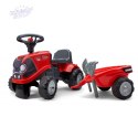 FALK Traktorek Baby Case IH Ride-On Czerwony z Przyczepką + akc. od 12 miesięcy