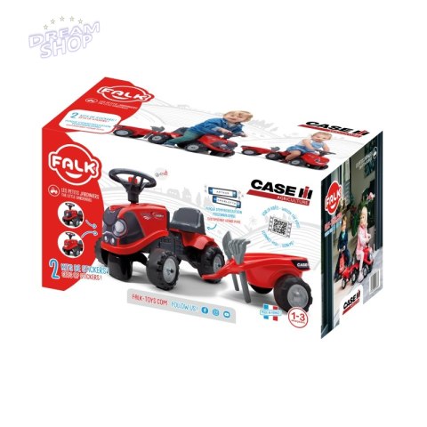 FALK Traktorek Baby Case IH Ride-On Czerwony z Przyczepką + akc. od 12 miesięcy FALK Traktorek Baby Case IH Ride-On Czerwony z Przyczepką + akc. od 12 miesięcy