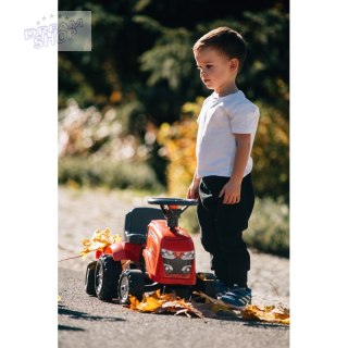 FALK Traktorek Baby Massey Ferguson Czerwony z Przyczepką + akc. Od 12 Miesięcy