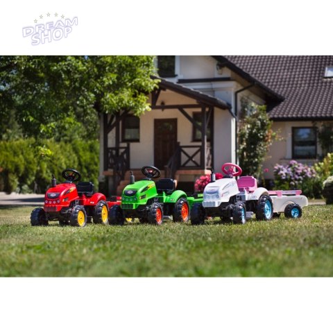 FALK Traktorek X Tractor Zielony z Przyczepką Klakson od 2 Lat FALK Traktorek X Tractor Zielony z Przyczepką Klakson od 2 Lat