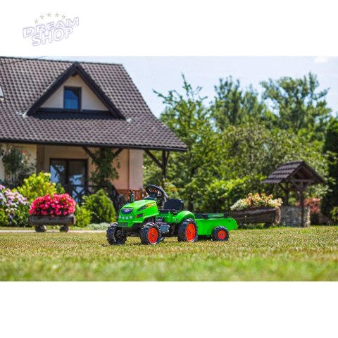 FALK Traktorek X Tractor Zielony z Przyczepką Klakson od 2 Lat FALK Traktorek X Tractor Zielony z Przyczepką Klakson od 2 Lat