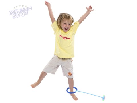 Hula hop na nogę skakanka piłka świecąca LED niebieska