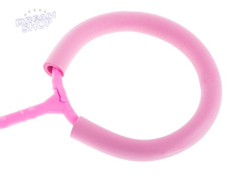 Hula hop na nogę skakanka piłka świecąca LED różowa