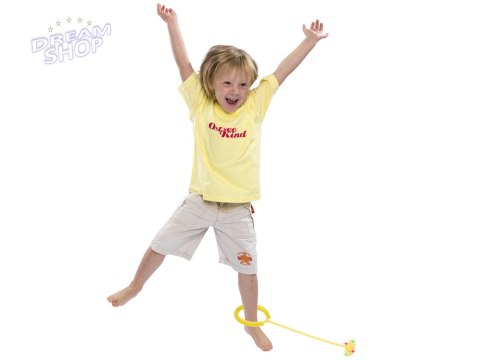 Hula hop na nogę skakanka piłka świecąca LED żółta