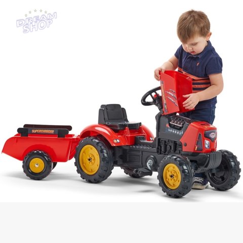 FALK Traktorek Red Supercharger Czerwony Otwierana Maska Od 2 Lat FALK Traktorek Red Supercharger Czerwony Otwierana Maska Od 2 Lat