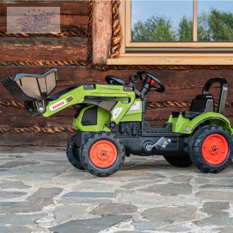 Falk Traktor Claas z Przyczepą i Łyżką na pedały