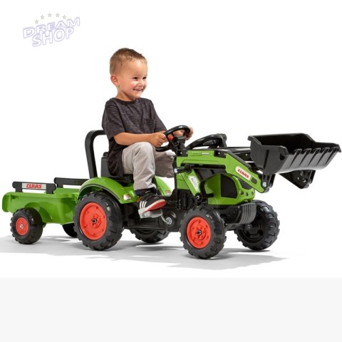 Falk Traktor Claas z Przyczepą i Łyżką na pedały