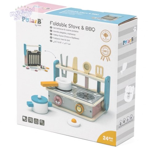 Drewniana Składana Kuchenka i Grill Viga Toys Drewniana Składana Kuchenka i Grill Viga Toys