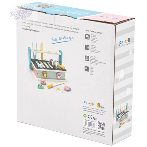Drewniana Składana Kuchenka i Grill Viga Toys Drewniana Składana Kuchenka i Grill Viga Toys