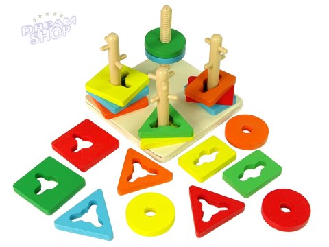 Drewniane Klocki Układanka Zręcznościowa Edukacyjna Sorter Kształty Drewniane Klocki Układanka Zręcznościowa Edukacyjna Sorter Kształty