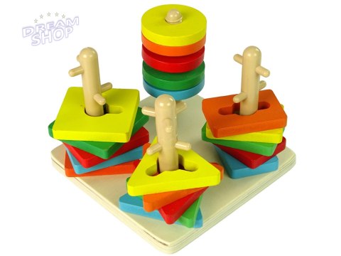 Drewniane Klocki Układanka Zręcznościowa Edukacyjna Sorter Kształty Drewniane Klocki Układanka Zręcznościowa Edukacyjna Sorter Kształty