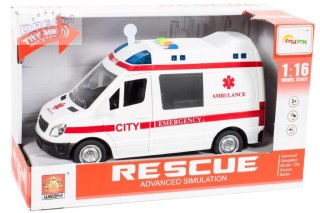 Karetka ambulans z dźwiękiem napędem 1:16