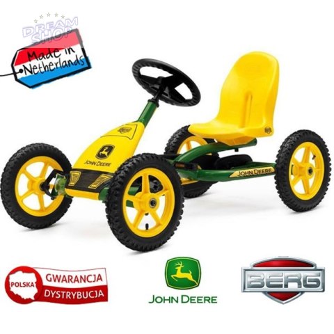 BERG Gokart na pedały Buddy John Deere 3-8 lat do 50 kg BERG Gokart na pedały Buddy John Deere 3-8 lat do 50 kg