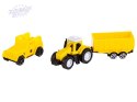 Czarna Ciężarówka, Transporter + Auta, Otwierana Laweta, Pojazdy Budowlane, Traktor, Jeep 6w1