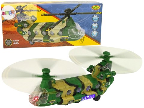 Helikopter Wojskowy Ogromne Skrzydła Światła Dźwięk Moro Helikopter Wojskowy Ogromne Skrzydła Światła Dźwięk Moro