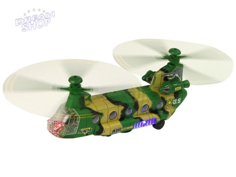 Helikopter Wojskowy Ogromne Skrzydła Światła Dźwięk Moro Helikopter Wojskowy Ogromne Skrzydła Światła Dźwięk Moro