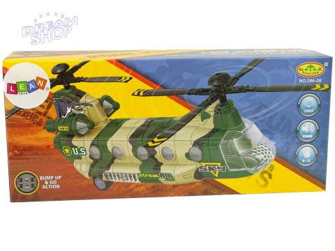 Helikopter Wojskowy Ogromne Skrzydła Światła Dźwięk Moro Helikopter Wojskowy Ogromne Skrzydła Światła Dźwięk Moro